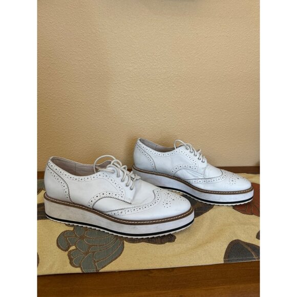 Shellys London Emmas Leather Brogue Oxfords Women's White Size 10/41 - Picture 2 of 9